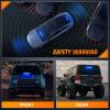 Nilight 12LED Traffic Advisor Strobe Light Bar Red Blue Emergency Warning Hazard Safety Dash Front/Rear Windshield Flashing Lights for Cars Trucks Police Firefighter Plow Construction Vehicles(Blue)