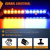 Nilight 12LED Traffic Advisor Strobe Light Bar Red Blue Emergency Warning Hazard Safety Dash Front/Rear Windshield Flashing Lights for Cars Trucks Police Firefighter Plow Construction Vehicles(Amber Blue)