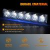 Nilight 24LED Emergency Strobe Traffic Advisor Light Bar 2 in 1 Amber White Dash Warning Safety Flashing Lights Front/Rear Windshield Construction Lights for Trucks Cars Plow Police Vehicles(White 12LED)