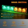 Nilight 24LED Emergency Strobe Traffic Advisor Light Bar 2 in 1 Amber White Dash Warning Safety Flashing Lights Front/Rear Windshield Construction Lights for Trucks Cars Plow Police Vehicles(Amber Green 12LED)