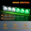 Nilight 24LED Emergency Strobe Traffic Advisor Light Bar 2 in 1 Amber White Dash Warning Safety Flashing Lights Front/Rear Windshield Construction Lights for Trucks Cars Plow Police Vehicles(Green White 12LED)