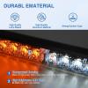 Nilight 24LED Emergency Strobe Traffic Advisor Light Bar 2 in 1 Amber White Dash Warning Safety Flashing Lights Front/Rear Windshield Construction Lights for Trucks Cars Plow Police Vehicles(Amber White 24LED)