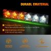 Nilight 24LED Emergency Strobe Traffic Advisor Light Bar 2 in 1 Amber White Dash Warning Safety Flashing Lights Front/Rear Windshield Construction Lights for Trucks Cars Plow Police Vehicles(Amber White 12LED)