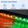 Nilight 24LED Emergency Strobe Traffic Advisor Light Bar 2 in 1 Amber White Dash Warning Safety Flashing Lights Front/Rear Windshield Construction Lights for Trucks Cars Plow Police Vehicles(Amber Green 24LED)