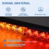 Nilight 24LED Emergency Strobe Traffic Advisor Light Bar 2 in 1 Amber White Dash Warning Safety Flashing Lights Front/Rear Windshield Construction Lights for Trucks Cars Plow Police Vehicles(Amber Red 24LED)