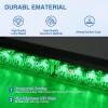 Nilight 24LED Emergency Strobe Traffic Advisor Light Bar 2 in 1 Amber White Dash Warning Safety Flashing Lights Front/Rear Windshield Construction Lights for Trucks Cars Plow Police Vehicles(Green 24LED)