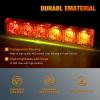 Nilight 24LED Emergency Strobe Traffic Advisor Light Bar 2 in 1 Amber White Dash Warning Safety Flashing Lights Front/Rear Windshield Construction Lights for Trucks Cars Plow Police Vehicles(Amber Red 12LED)