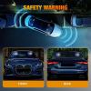 Nilight 24LED Emergency Strobe Traffic Advisor Light Bar 2 in 1 Amber White Dash Warning Safety Flashing Lights Front/Rear Windshield Construction Lights for Trucks Cars Plow Police Vehicles(Blue White 12LED)