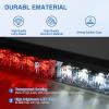 Nilight 24LED Emergency Strobe Traffic Advisor Light Bar 2 in 1 Amber White Dash Warning Safety Flashing Lights Front/Rear Windshield Construction Lights for Trucks Cars Plow Police Vehicles(Red White 24LED)