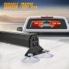 Nilight 40LED Amber Green Emergency Strobe Traffic Advisor Light Bar with Suction Cups Dash Safety Warning Hazard Flashing Lights Interior Front/Rear Windshield for Trucks Construction Vehicles(Red)