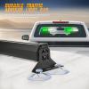 Nilight 40LED Amber Green Emergency Strobe Traffic Advisor Light Bar with Suction Cups Dash Safety Warning Hazard Flashing Lights Interior Front/Rear Windshield for Trucks Construction Vehicles(Green White)