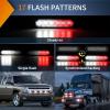 Nilight 6LED Emergency Strobe Lights 4PCS Ultra slim Surface Mount Hazard Caution Light bar 12-24V Sync Feature Warning Flashing kit for Truck Car Vehicle ATV SUV UTV Yellow and Blue(Red and White)
