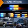 Nilight 6LED Emergency Strobe Lights 4PCS Ultra slim Surface Mount Hazard Caution Light bar 12-24V Sync Feature Warning Flashing kit for Truck Car Vehicle ATV SUV UTV Yellow and Blue(Yellow and Blue)