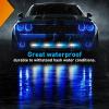 Nilight 6LED Emergency Strobe Lights 4PCS Ultra slim Surface Mount Hazard Caution Light bar 12-24V Sync Feature Warning Flashing kit for Truck Car Vehicle ATV SUV UTV Yellow and Blue(Bule White)