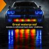 Nilight 6LED Emergency Strobe Lights 4PCS Ultra slim Surface Mount Hazard Caution Light bar 12-24V Sync Feature Warning Flashing kit for Truck Car Vehicle ATV SUV UTV Yellow and Blue(Red and Yellow)