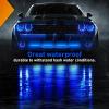 Nilight 6LED Emergency Strobe Lights 4PCS Ultra slim Surface Mount Hazard Caution Light bar 12-24V Sync Feature Warning Flashing kit for Truck Car Vehicle ATV SUV UTV Yellow and Blue(Blue)