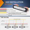 Nilight 6LED Emergency Strobe Lights 4PCS Ultra slim Surface Mount Hazard Caution Light bar 12-24V Sync Feature Warning Flashing kit for Truck Car Vehicle ATV SUV UTV Yellow and Blue(Red and White)