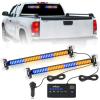 Nilight 144LED Traffic Advisor Strobe Light Bar with Controller Amber Emergency Warning Hazard Interior/Front/Rear Windshield Flashing for Cars Plow Trucks Construction Vehicles(Amber Blue)