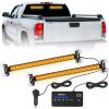 Nilight 144LED Traffic Advisor Strobe Light Bar with Controller Amber Emergency Warning Hazard Interior/Front/Rear Windshield Flashing for Cars Plow Trucks Construction Vehicles(Amber)