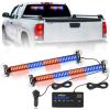 Nilight 144LED Traffic Advisor Strobe Light Bar with Controller Amber Emergency Warning Hazard Interior/Front/Rear Windshield Flashing for Cars Plow Trucks Construction Vehicles(Red Blue)