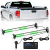 Nilight 144LED Traffic Advisor Strobe Light Bar with Controller Amber Emergency Warning Hazard Interior/Front/Rear Windshield Flashing for Cars Plow Trucks Construction Vehicles(Green White)