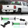Nilight 24LED Emergency Strobe Traffic Advisor Light Bar 2 in 1 Amber White Dash Warning Safety Flashing Lights Front/Rear Windshield Construction Lights for Trucks Cars Plow Police Vehicles(Green White 24LED)
