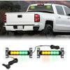 Nilight 24LED Emergency Strobe Traffic Advisor Light Bar 2 in 1 Amber White Dash Warning Safety Flashing Lights Front/Rear Windshield Construction Lights for Trucks Cars Plow Police Vehicles(Amber Green 12LED)