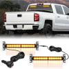 Nilight 24LED Emergency Strobe Traffic Advisor Light Bar 2 in 1 Amber White Dash Warning Safety Flashing Lights Front/Rear Windshield Construction Lights for Trucks Cars Plow Police Vehicles(Amber 24LED)