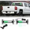 Nilight 24LED Emergency Strobe Traffic Advisor Light Bar 2 in 1 Amber White Dash Warning Safety Flashing Lights Front/Rear Windshield Construction Lights for Trucks Cars Plow Police Vehicles(Green White 12LED)