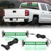 Nilight 24LED Emergency Strobe Traffic Advisor Light Bar 2 in 1 Amber White Dash Warning Safety Flashing Lights Front/Rear Windshield Construction Lights for Trucks Cars Plow Police Vehicles(Green 24LED)