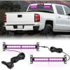 Nilight 24LED Emergency Strobe Traffic Advisor Light Bar 2 in 1 Amber White Dash Warning Safety Flashing Lights Front/Rear Windshield Construction Lights for Trucks Cars Plow Police Vehicles(Purple 24LED)