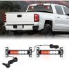 Nilight 24LED Emergency Strobe Traffic Advisor Light Bar 2 in 1 Amber White Dash Warning Safety Flashing Lights Front/Rear Windshield Construction Lights for Trucks Cars Plow Police Vehicles(Red White 12LED)