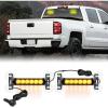 Nilight 24LED Emergency Strobe Traffic Advisor Light Bar 2 in 1 Amber White Dash Warning Safety Flashing Lights Front/Rear Windshield Construction Lights for Trucks Cars Plow Police Vehicles(Amber 12LED)