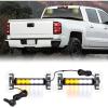 Nilight 24LED Emergency Strobe Traffic Advisor Light Bar 2 in 1 Amber White Dash Warning Safety Flashing Lights Front/Rear Windshield Construction Lights for Trucks Cars Plow Police Vehicles(Amber White 12LED)