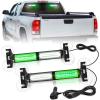 Nilight 40LED Amber Green Emergency Strobe Traffic Advisor Light Bar with Suction Cups Dash Safety Warning Hazard Flashing Lights Interior Front/Rear Windshield for Trucks Construction Vehicles(Green White)