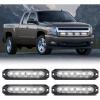 Nilight 6LED Emergency Strobe Lights 4PCS Ultra slim Surface Mount Hazard Caution Light bar 12-24V Sync Feature Warning Flashing kit for Truck Car Vehicle ATV SUV UTV Yellow and Blue(White)