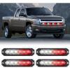 Nilight 6LED Emergency Strobe Lights 4PCS Ultra slim Surface Mount Hazard Caution Light bar 12-24V Sync Feature Warning Flashing kit for Truck Car Vehicle ATV SUV UTV Yellow and Blue(Red and White)