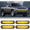 Nilight 6LED Emergency Strobe Lights 4PCS Ultra slim Surface Mount Hazard Caution Light bar 12-24V Sync Feature Warning Flashing kit for Truck Car Vehicle ATV SUV UTV Yellow and Blue(Amber)