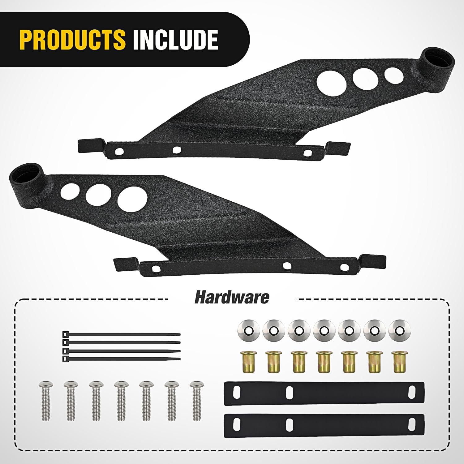 imageNilight 50 inch Straight LED Light Bar Bracket Mounting Upper Windshield Roof Cab Brackets Compatible with Toyota Tacoma 20052024