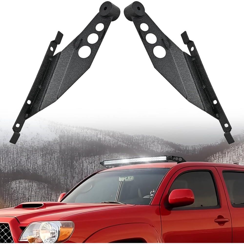 imageNilight 50 inch Straight LED Light Bar Bracket Mounting Upper Windshield Roof Cab Brackets Compatible with Toyota Tacoma 20052024