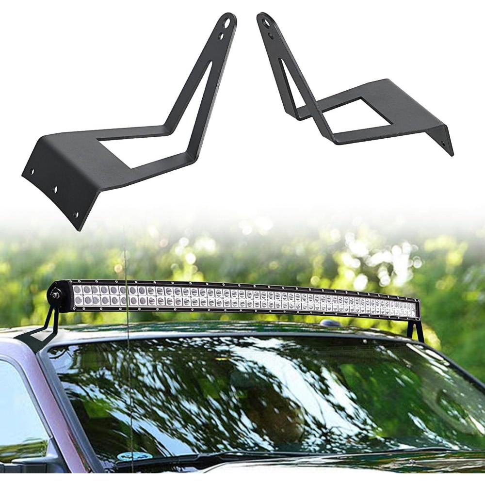 imageNilight 52 inch LED Light Bar Bracket Mounting Upper Windshield Roof Cab Brackets Compatible with Ford F250 F350 4WD 2WD 19992015
