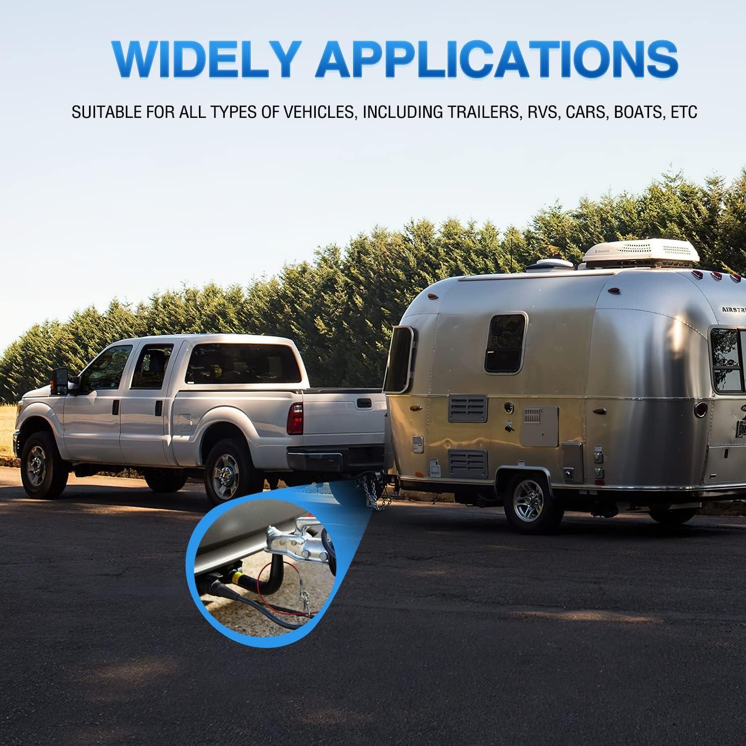 imageNilight 50050R 7Way Trailer Plug Socket Extension Cable 3FT Long 1014 AWG DoubleProng Copper TerminalsWires for 7Blade Trailer Wiring Connector Cord 2 Years WarrantyY Splitter Trailer Plug