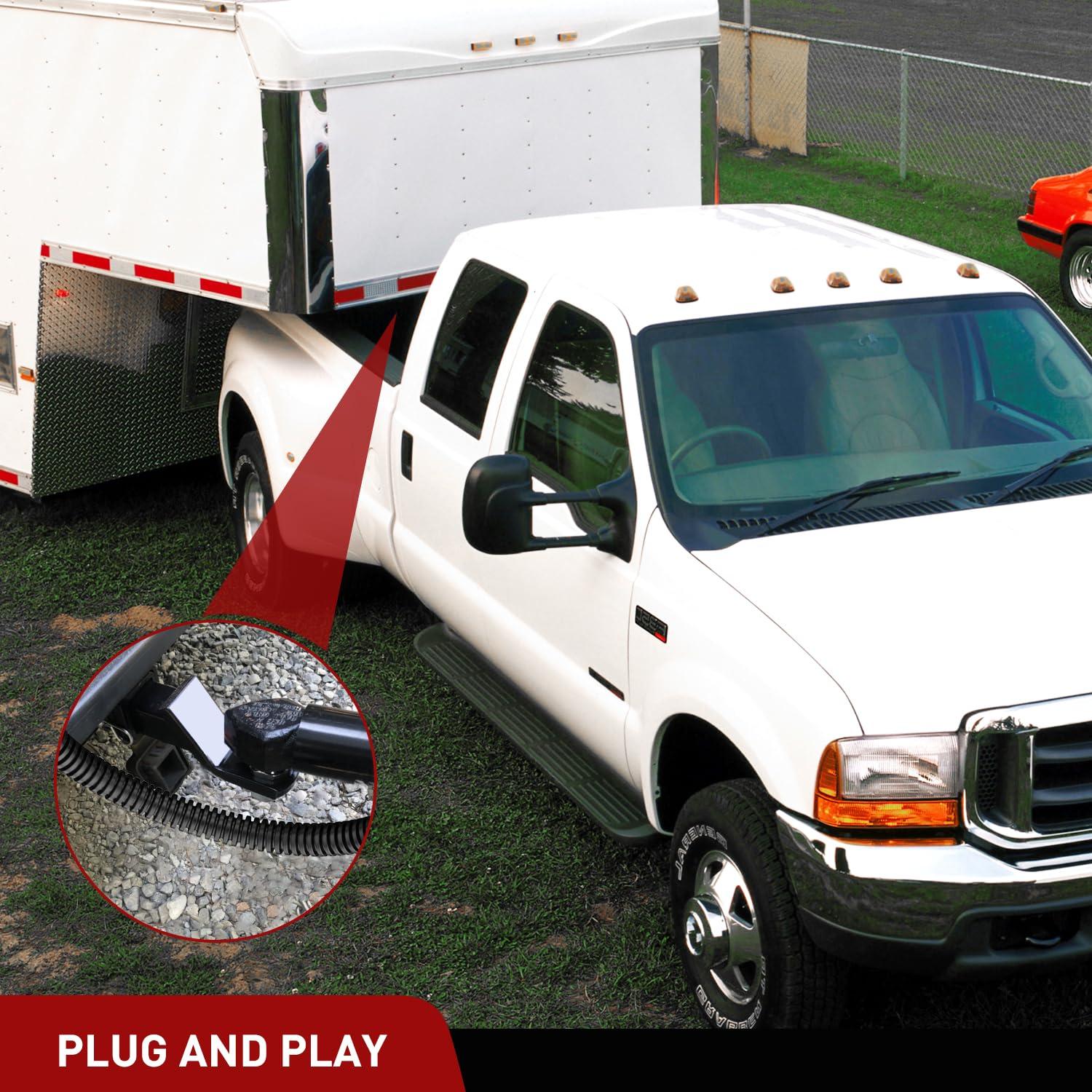 imageNilight USCAR 7 Pin to 4Pin Trailer Wiring Harness Standard 7 Way Plug for Tailgate Light Bar Adapter 41 Inches Wire for Factory Tow Package Vehicles with Uscar Socket19992001 Ford F250F550 Trailer Harness