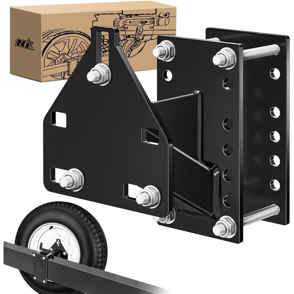 imageNilight Spare Tire Carrier Trailer Spare Tire Mount Boat Trailer Carrier Bracket Utility Trailer Accessories Fits 4 ampamp 5 ampamp 6 Lugs Trailer Wheels on 4quot 45 475 5 and 55 Bolt Patterns 150 Lbs3Nuts Design Spare Tire Carrier