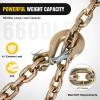 Nilight 3/8″ X 35″ Trailer Safety Chain 2pcs Grade 70 Towing Chain with Clevis Snap Hooks 26400lbs Break Strength use for Trailer, RV,and Boat Towing and Gooseneck Couplers(3/8″ X 35″ Trailer Safety Chain)