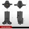 Nilight 7 Way Round RV Blade Wiring Connect Combo Harness with Mounting Bracket Trailer Side 7 Pin Adapter Plug+Vehicle Side 7 Way Connector(7Pin to 5Pin Trailer Adapter)