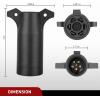 Nilight 7 Way Round RV Blade Wiring Connect Combo Harness with Mounting Bracket Trailer Side 7 Pin Adapter Plug+Vehicle Side 7 Way Connector(7Pin to 6Pin Trailer Adapter)