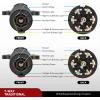 Nilight 7 Way Round RV Blade Wiring Connect Combo Harness with Mounting Bracket Trailer Side 7 Pin Adapter Plug+Vehicle Side 7 Way Connector(RV Standard 7 Way Plug)