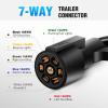 Nilight 7Way 16FT 7 Way Trailer Extension Cord Heavy Duty Plug Inline Cord 16 FT for Truck Camper Blade Molded RV Cable Wire Weatherproof Corrosion Resistant 7 Pin Trailer Plug Wire Harness(RV Standard Trailer Cord 8FTw/Plug)