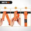 Nilight Soft Loop 1.7”×17″ Motorcycle Tie Down Straps Heavy Duty 12000Lbs Max Break Strength for Securing ATV UTV Kayak Moving Cargo (8PK-Black)(Orange)